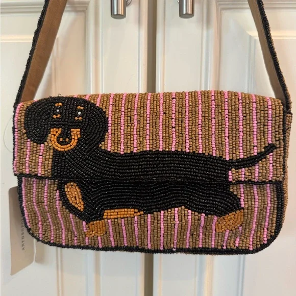 Anthropologie Fiona Dachshund Beaded Bag - Picture 2 of 6